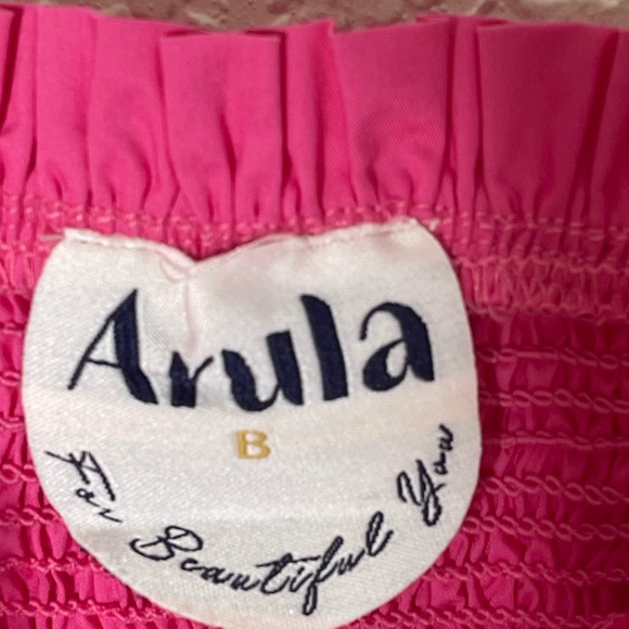 Arula Sweetheart Babydoll Tiered Smocked Dress Size B (18-20) Pink Ribbon Straps - Picture 8 of 13